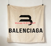 BALENCIAGA Minimal B Logo Flannel Sofa Throw Blanket for Wall Decor BA061